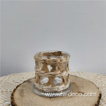 Vintage Woven Island Wrapped Glass Candle Holder